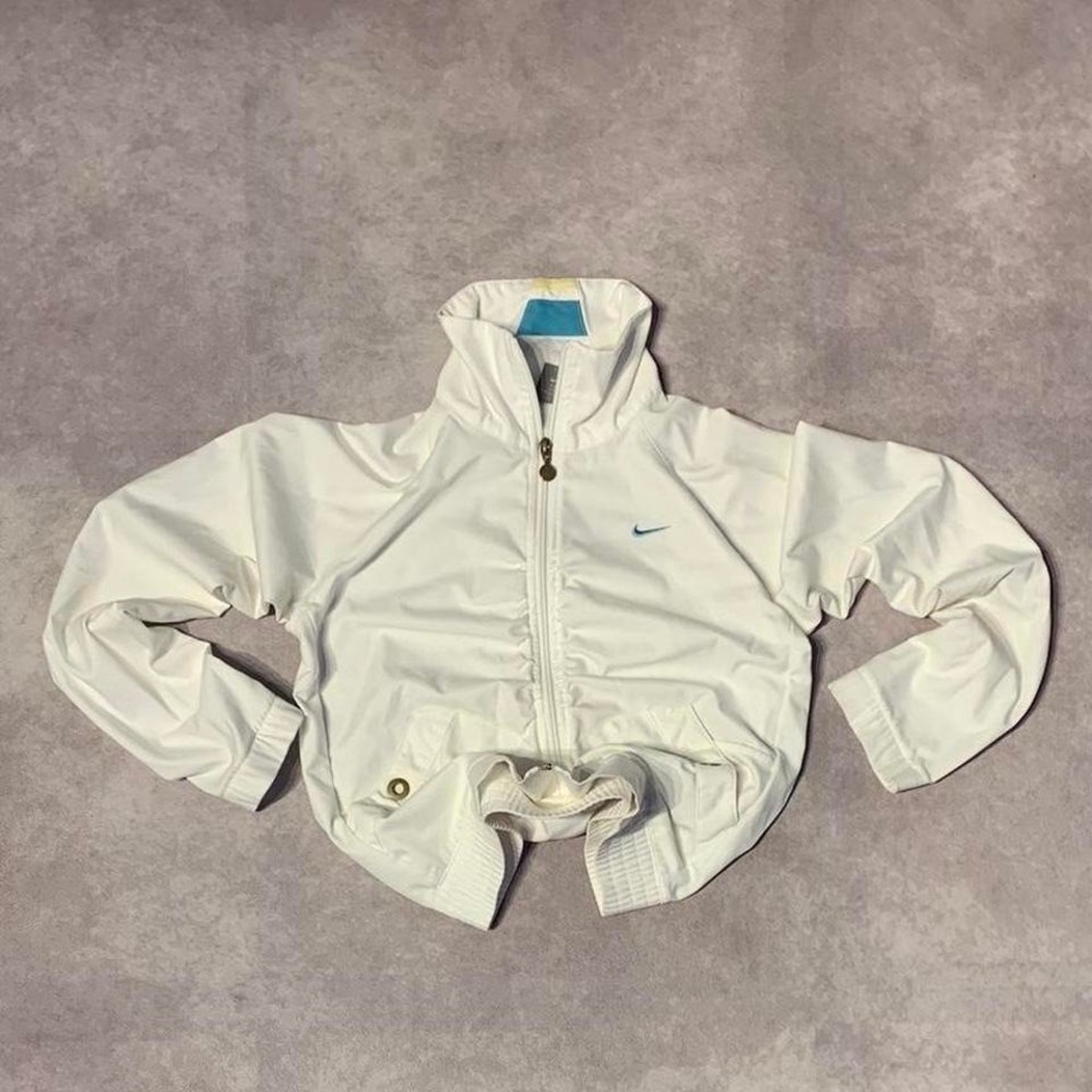 Vintage Nike Swoosh Windbreaker Jacket Zip Up White